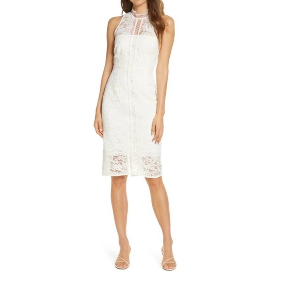 Eliza J Dresses & Skirts - Eliza J Cream Lace Midi Dress, Size 8